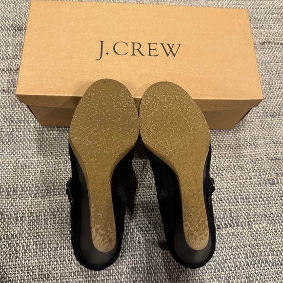 J. Crew black suede wedge booties 8.5 - Picture 9 of 12